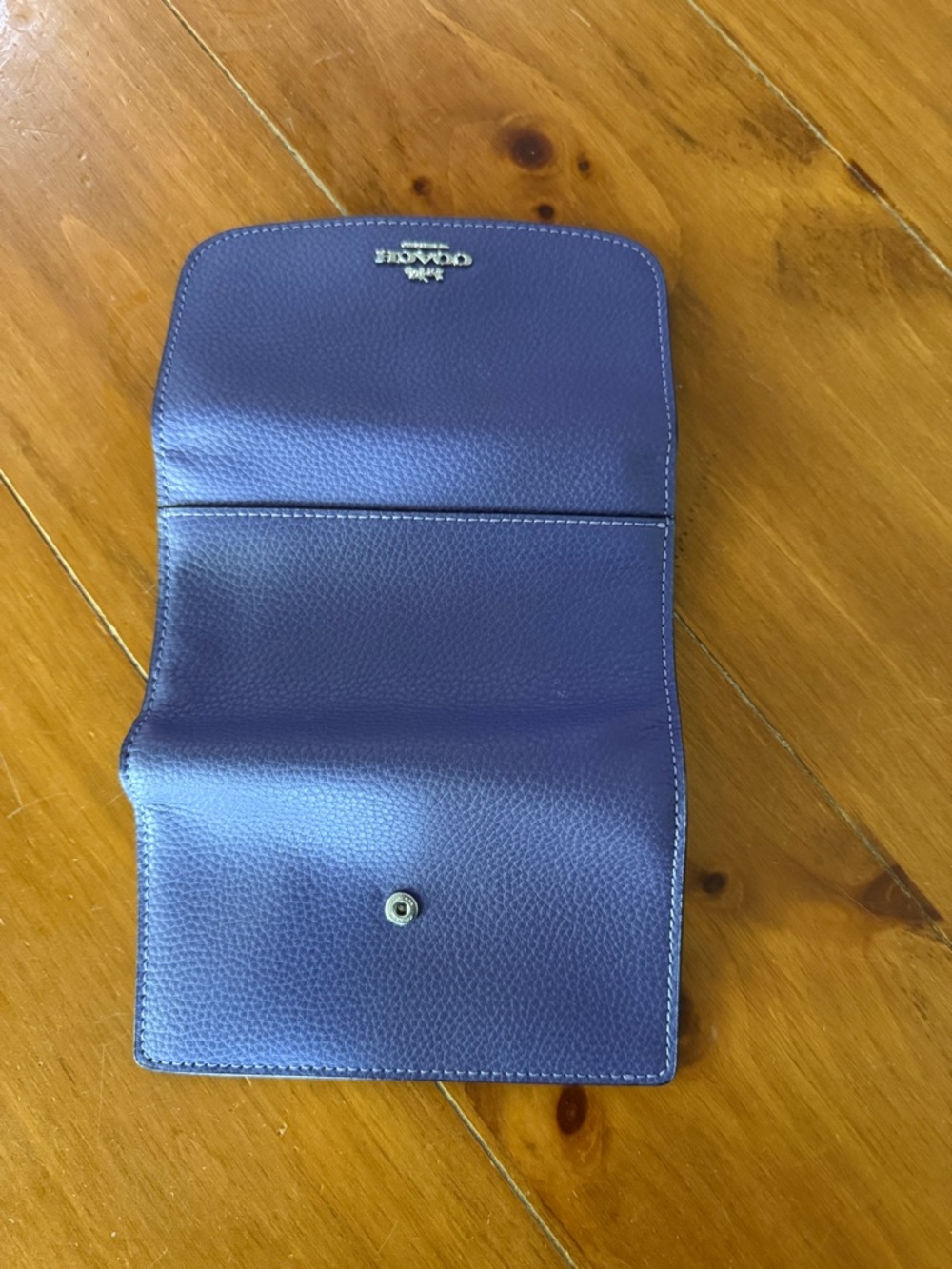 Coach Purple Pebbled Leather Crossbody Bag with purple coach wallet - Picture 11 of 12